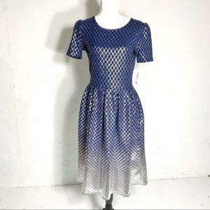 Elegant Blue and White Women's Dress